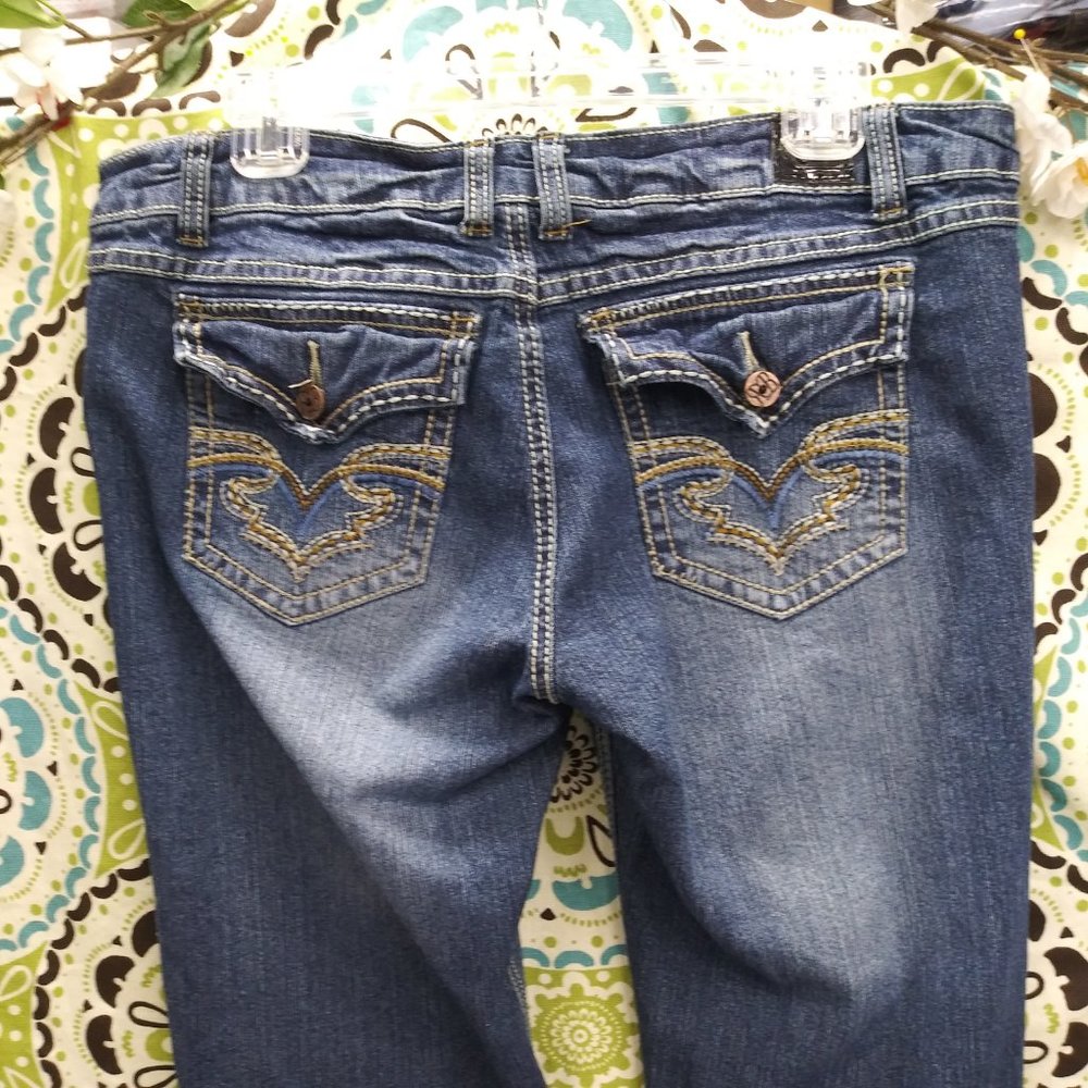 COPY - 2159 Jeaniemade Size 11 X 37  Royal Blue Bell-Bottoms - Picture 4 of 5